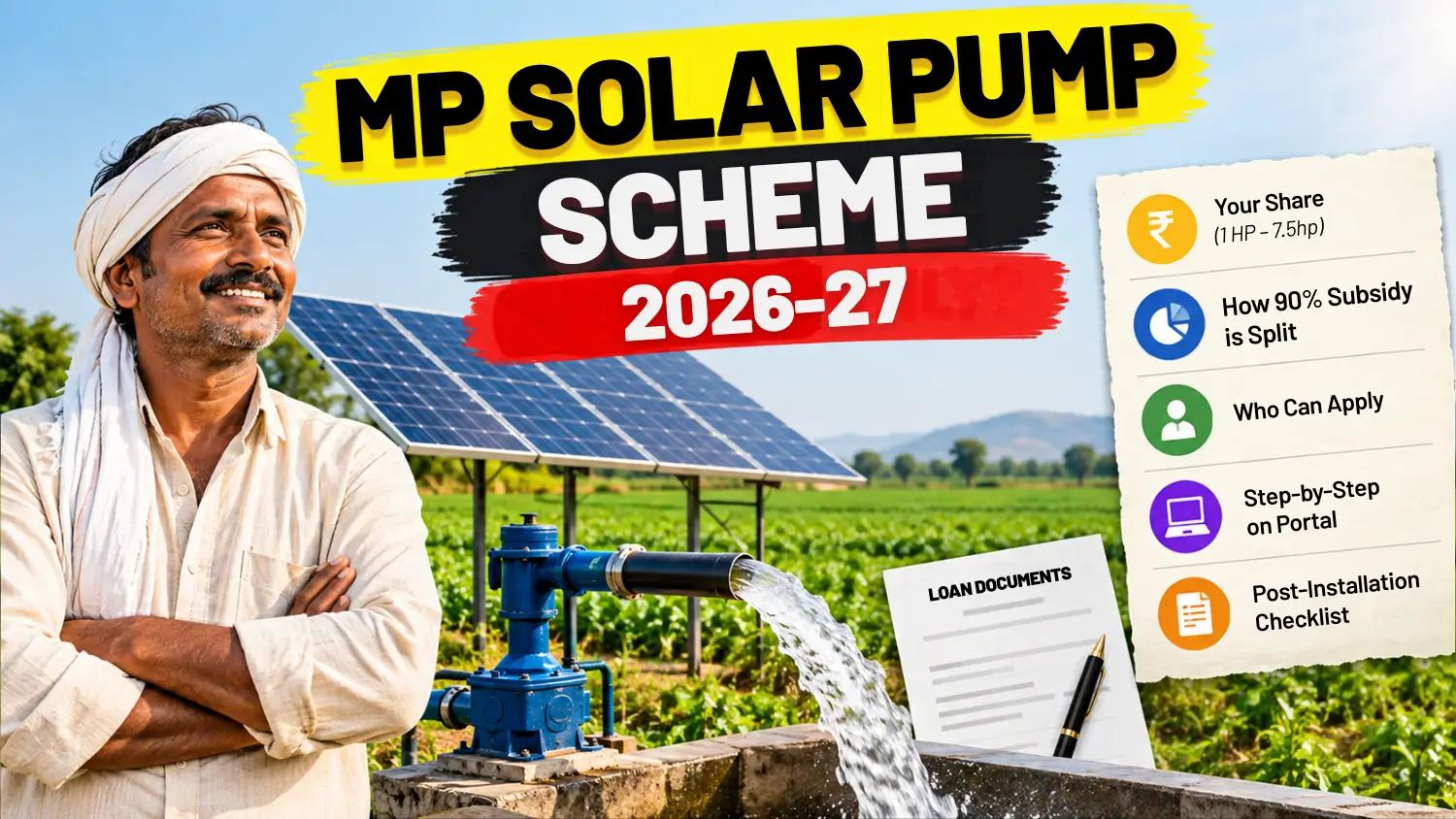 Solar Water Pump Installation in Madhya Pradesh: Subsidy, Cost and Process in 2026